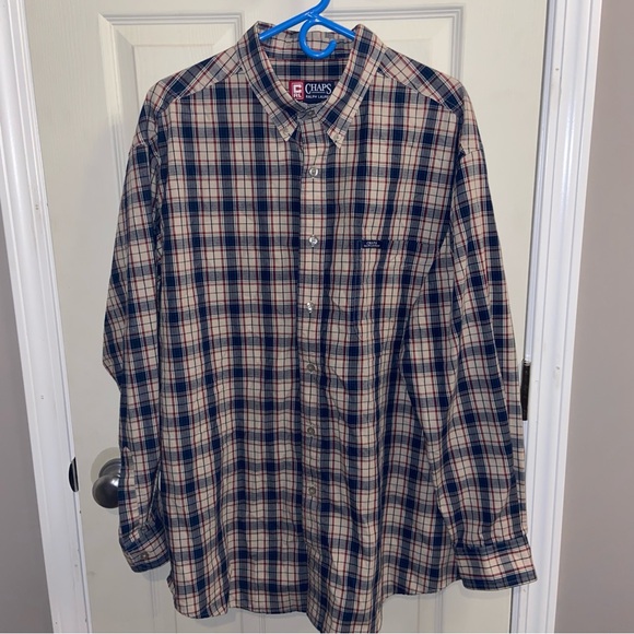 Chaps Ralph Lauren Vintage Mens Button Down Multicolor XL Button Down Collar - Picture 1 of 7